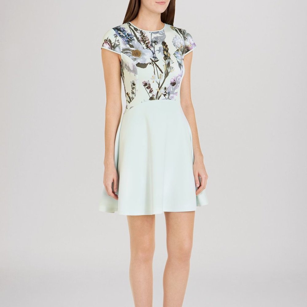 Ted Baker Women's Green Faythe Floral Print Skater